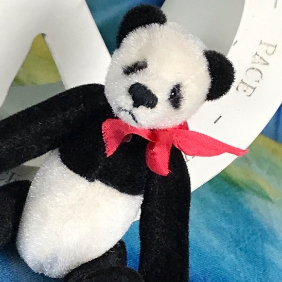 Vintage Cottage Collectible Miniature Panda Bear Collectible Teddy Bear - Picture 6 of 12